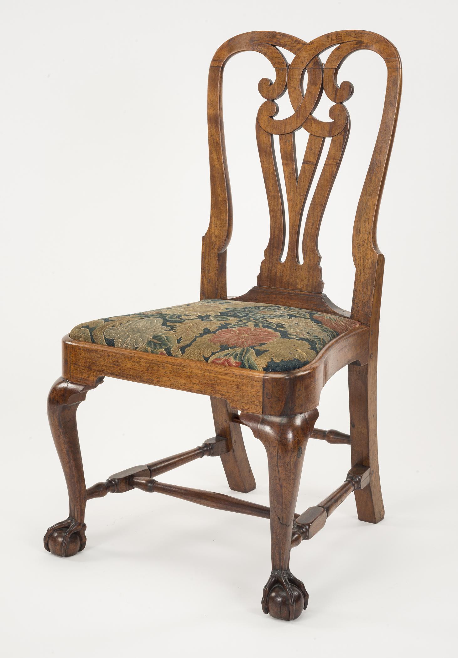 1959.0083.002 Chair, 1969.5687 A Slip seat cover, B Slip seat, view 3