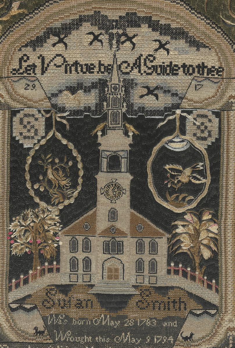 1958.2879 Sampler, Detail
