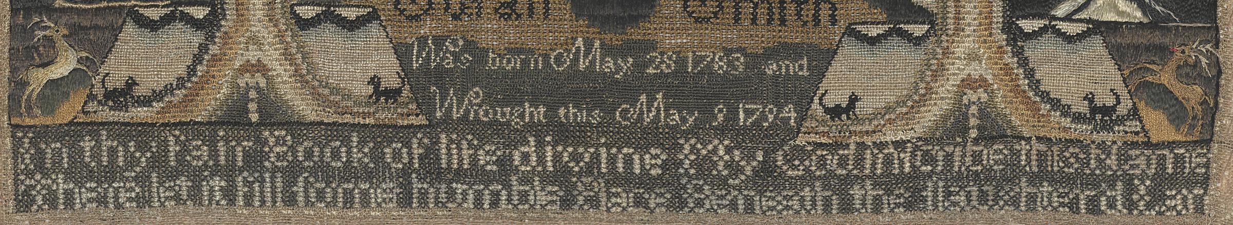 1958.2879 Sampler, Detail 4