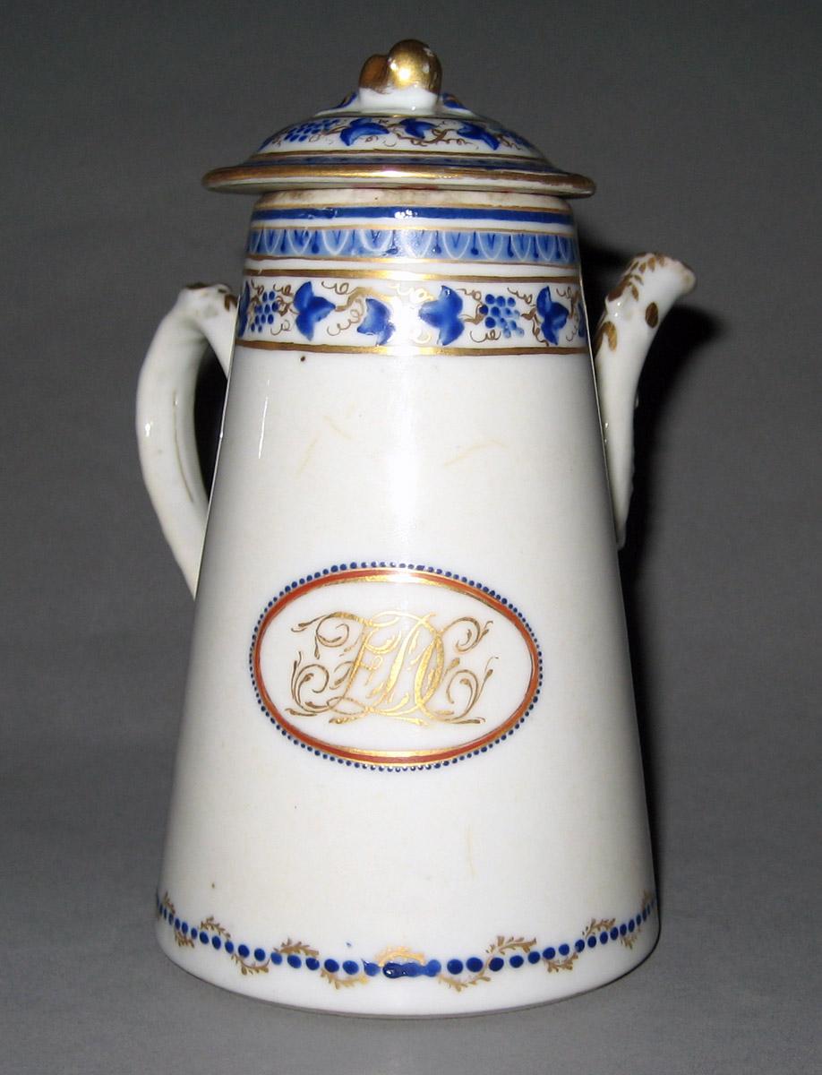 1958.2921 A, B Porcelain Coffee Pot view 2