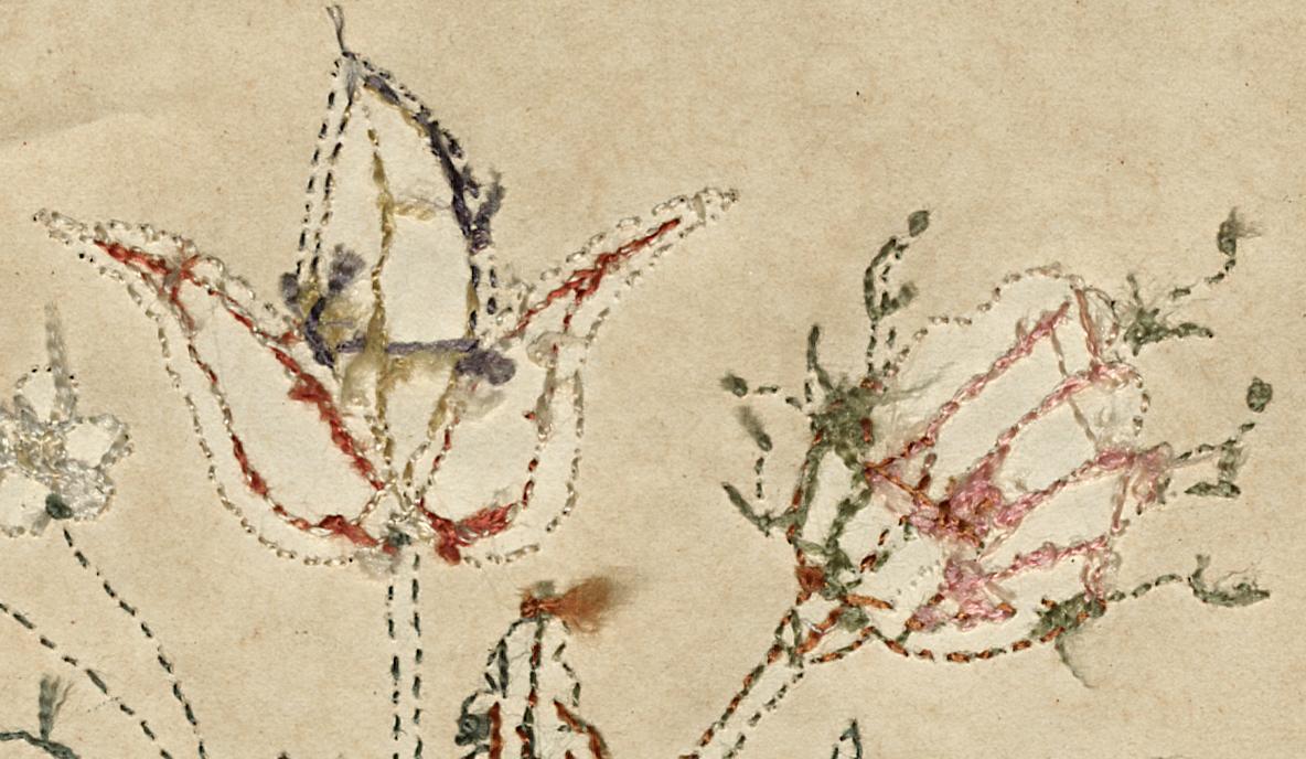 2010.0040 A Needlework Picture, Verso Detail