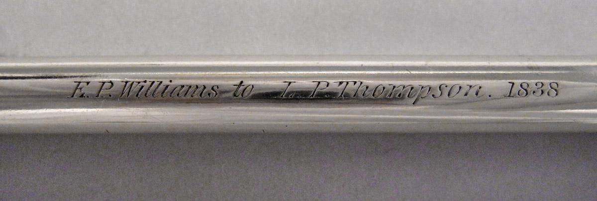 1958.2957 A Quill case, inscription