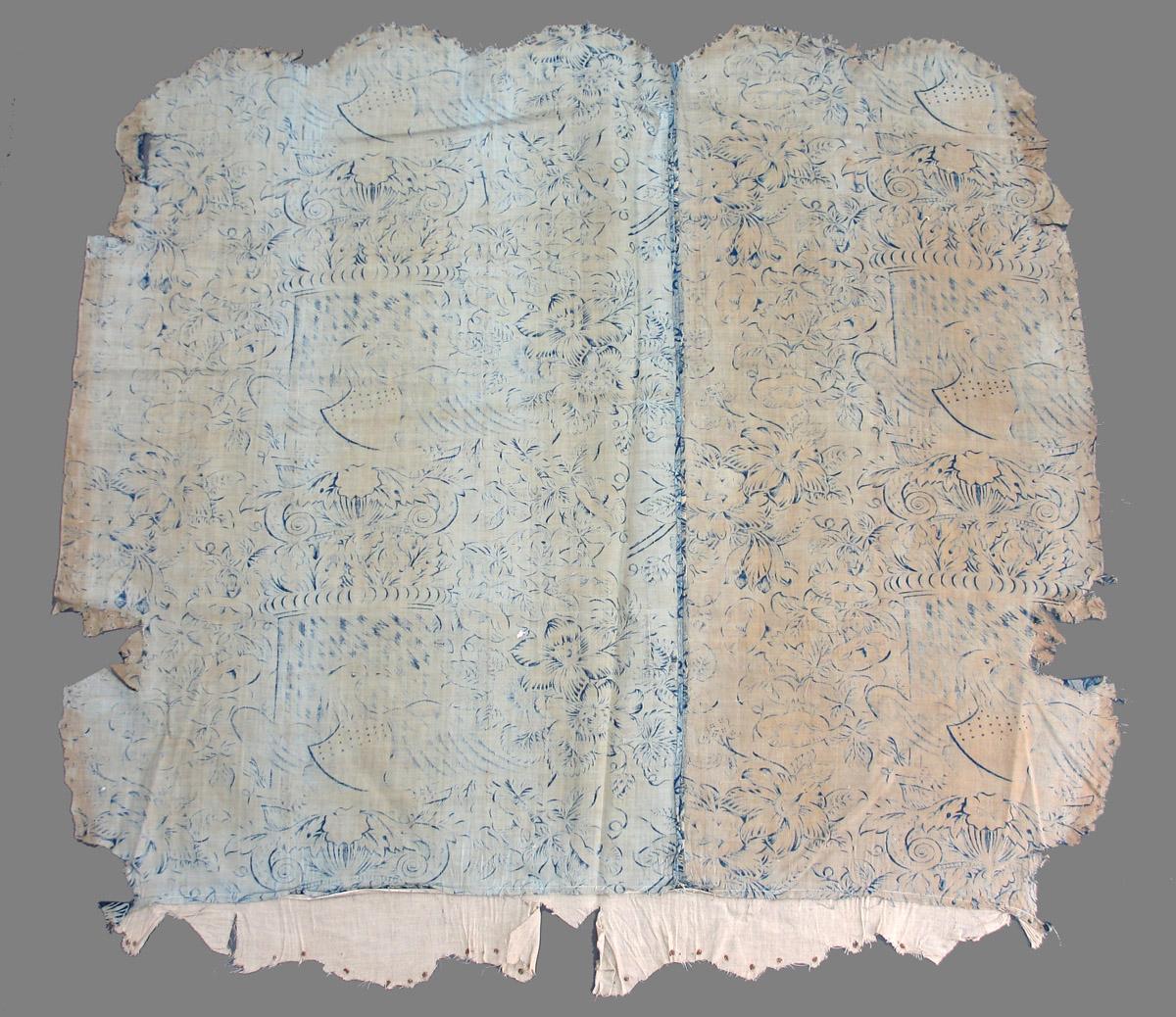 1969.5776.006 Textile, printed reverse