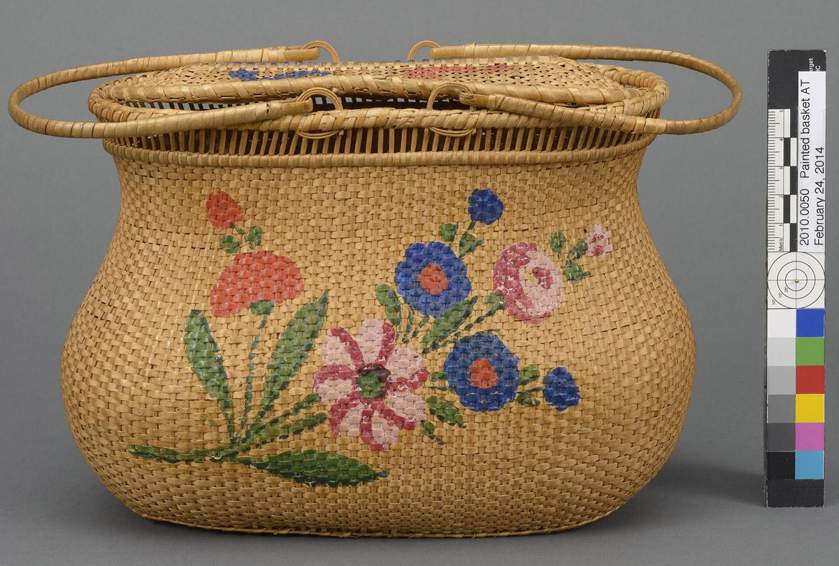 2010.0050 Basket, view 1, after conservation treatment