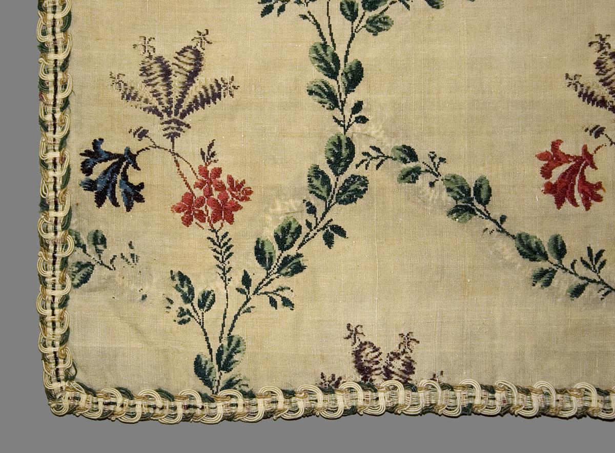 1960.0374.001 Bed Hanging, Side Curtain, Edge Detail