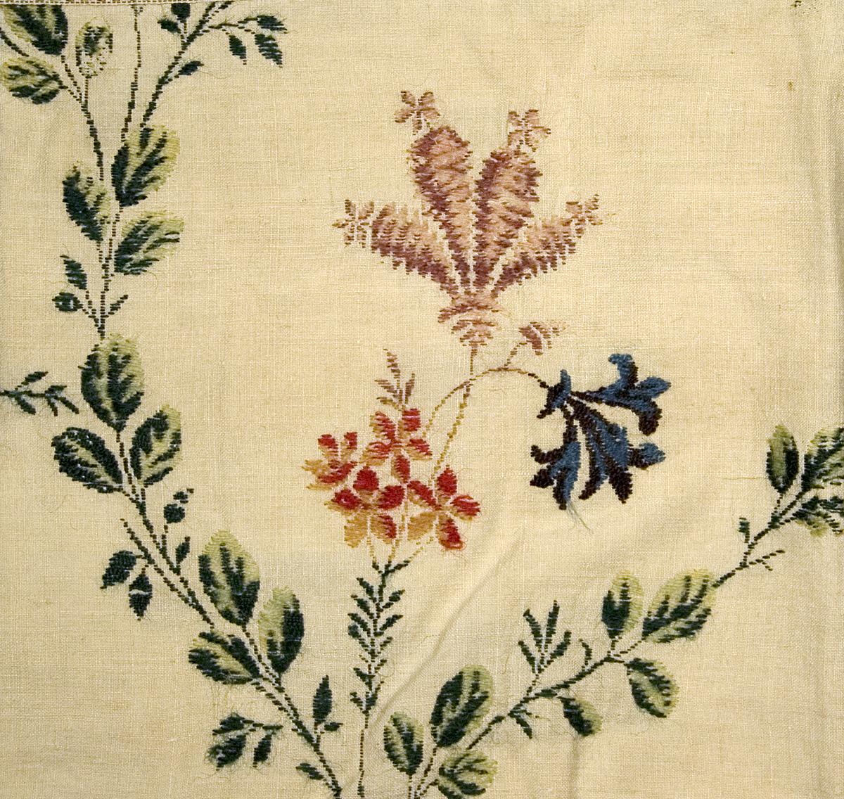 1960.0374.003 Bed Hanging, Valance, Pattern Detail