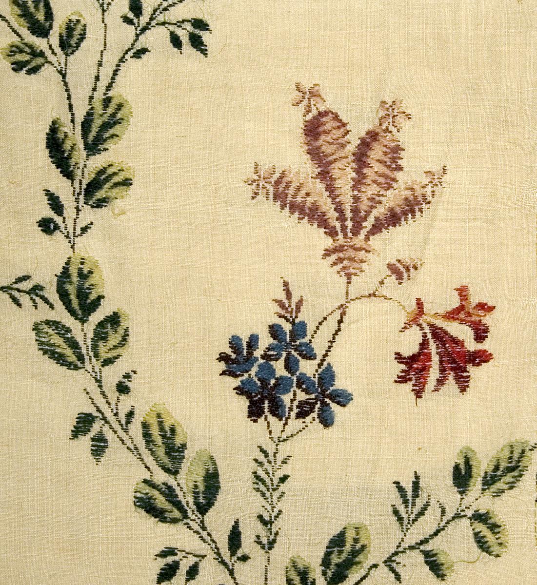 1960.0374.003 Bed Hanging, Valance, Pattern Detail #2