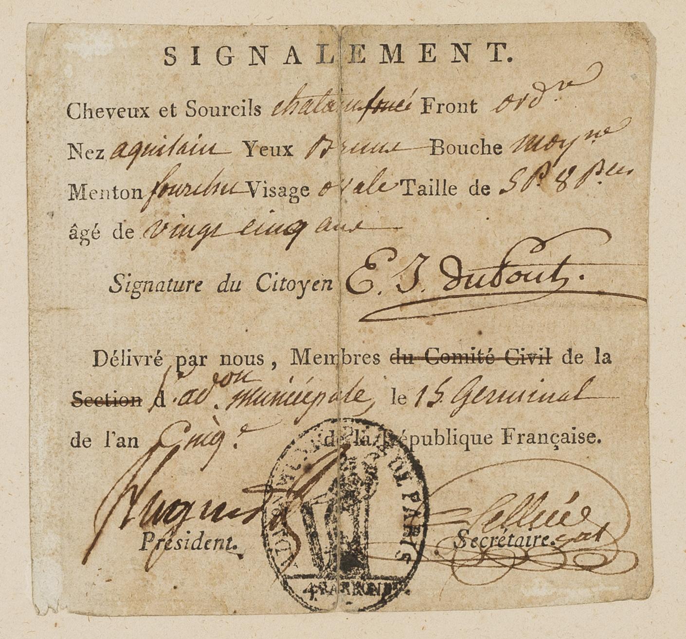 1958.3047.001 Identity card, view 1