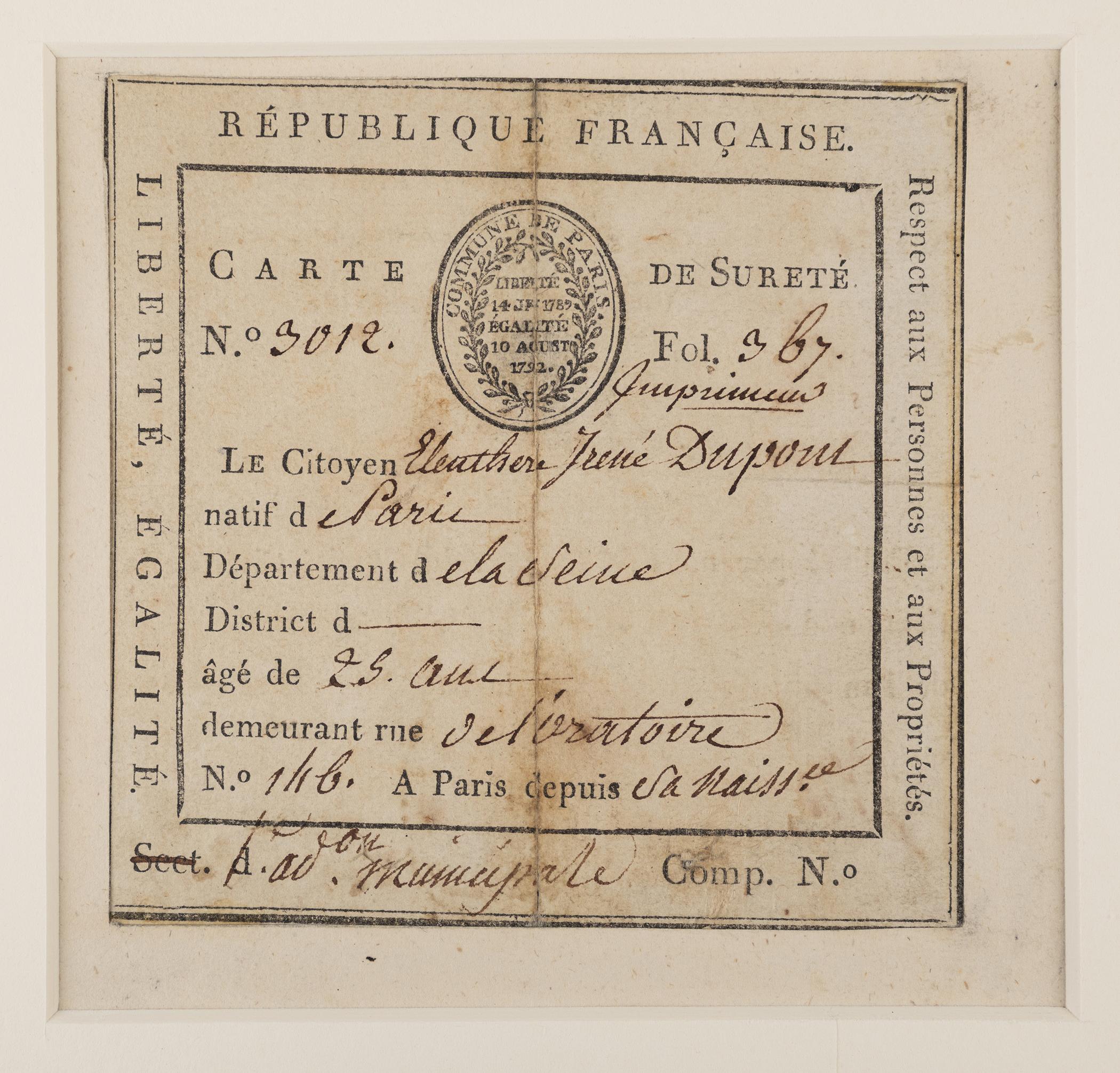 1958.3047.002 Identity card, overall