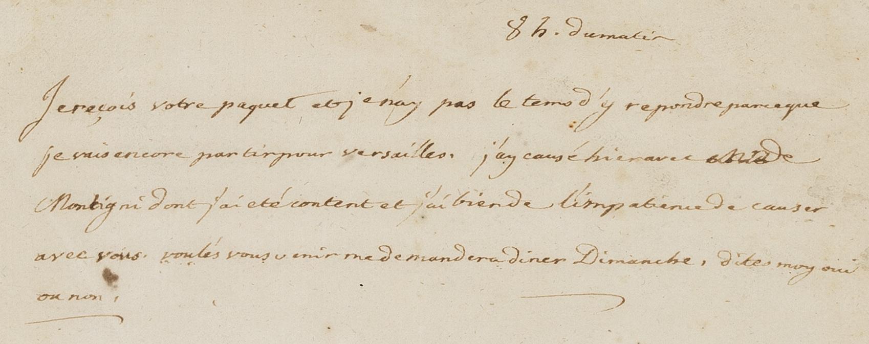1958.3048 Letter, detail 1