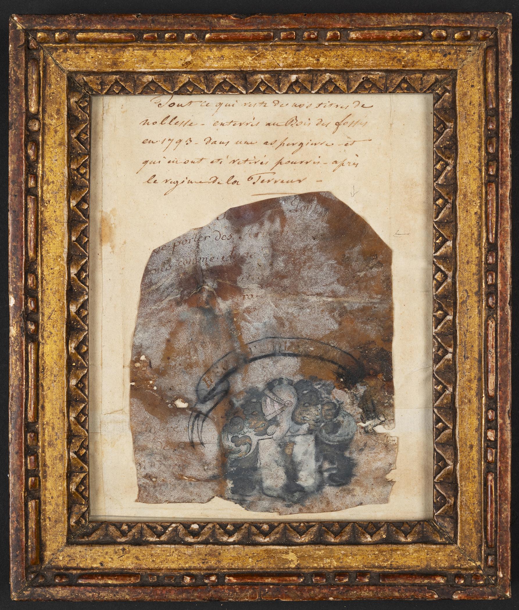1958.3050 A, B Parchment Fragment, Frame, overall