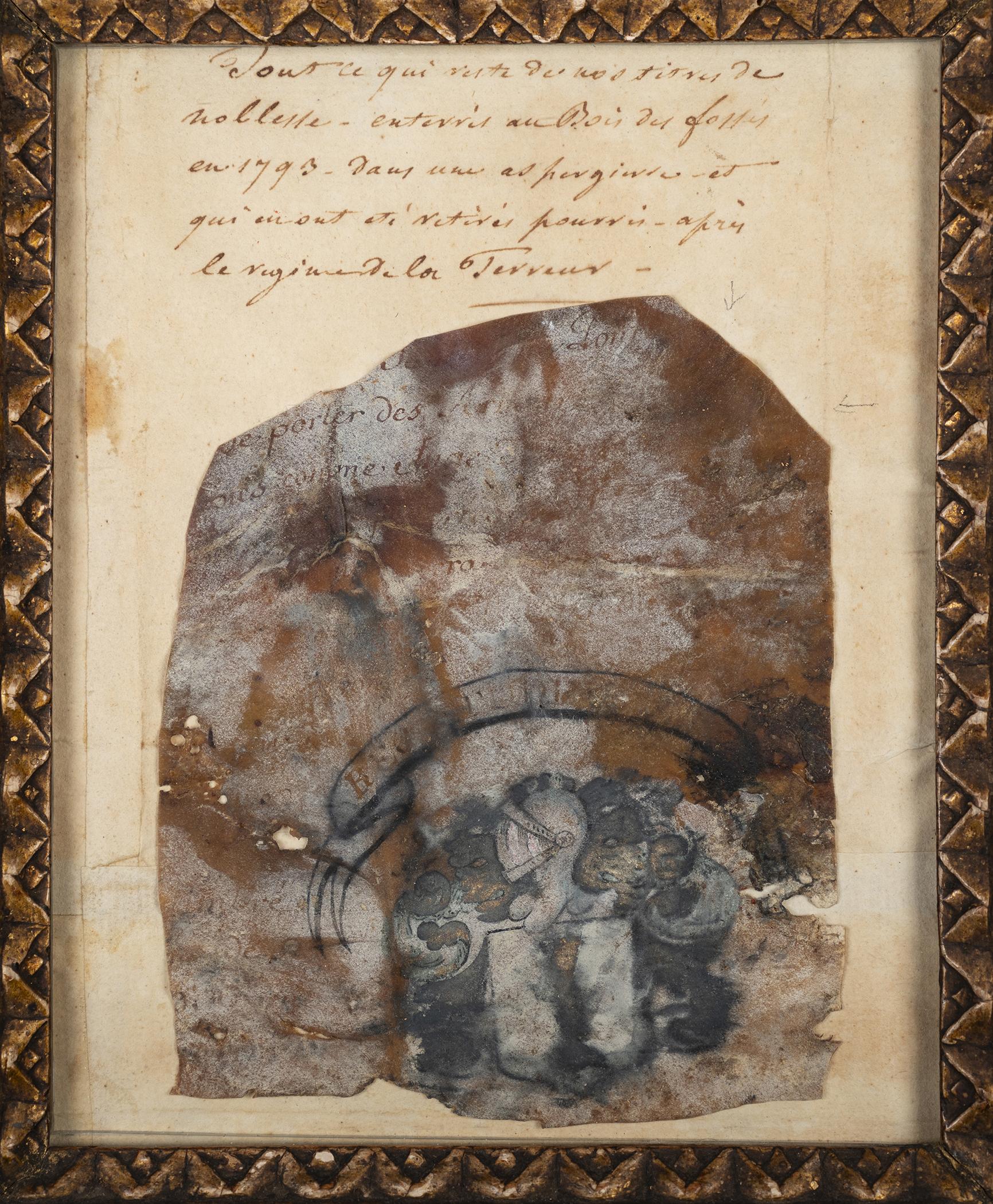 1958.3050 A, B Parchment Fragment, Frame, detail 1