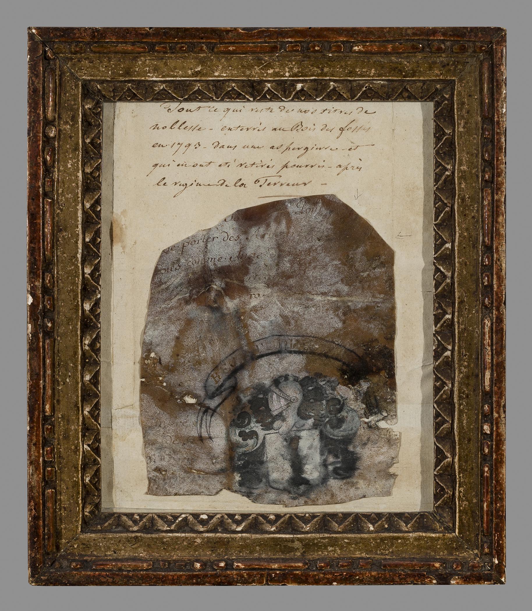 1958.3050 A Parchment fragment, B Frame, view 1