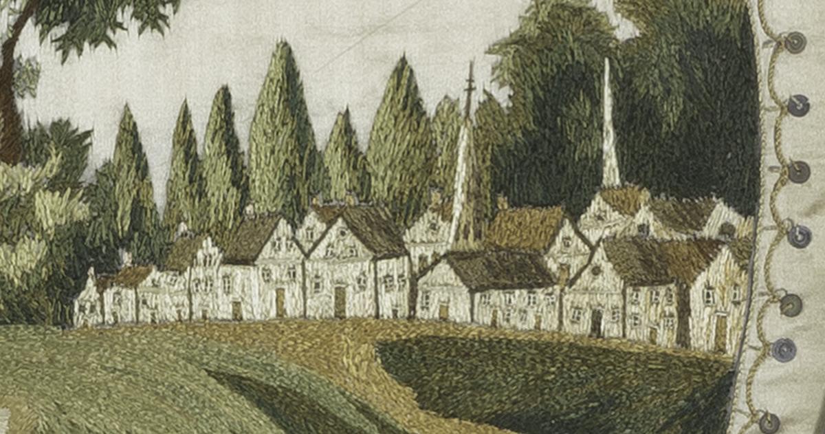 1958.3099 A Silkwork Picture, Detail 5