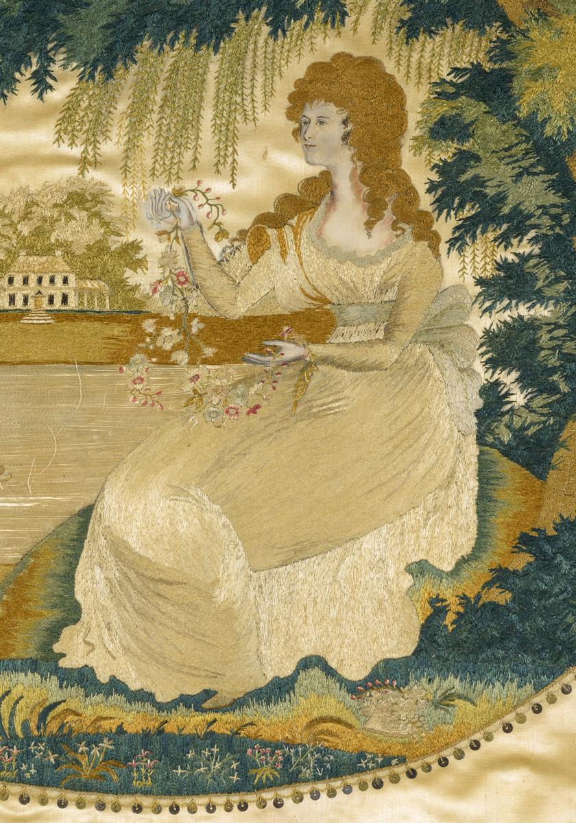 1958.3100 A Needlework picture, detail 1