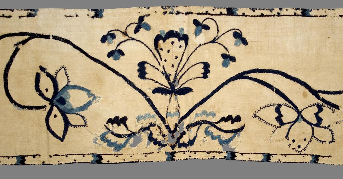 1958.0060.006 Bed Hanging, Valance, Pattern Detail