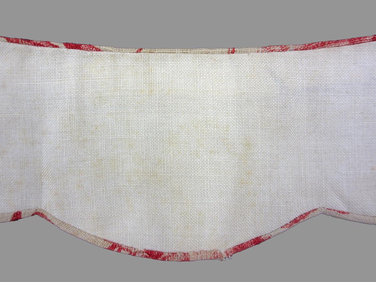 1969.8090.005 textile, printed reverse detail