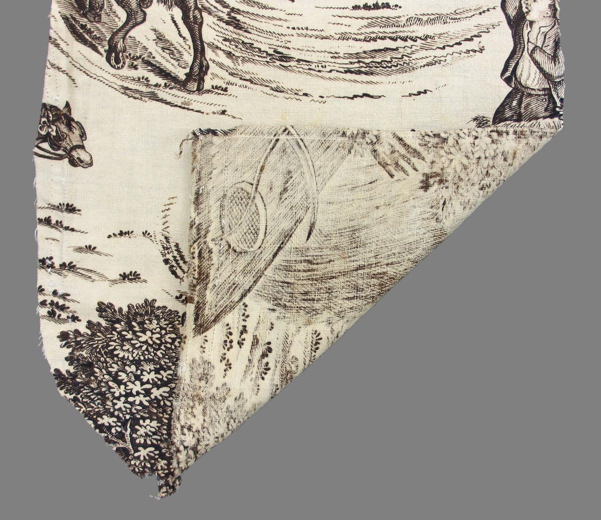 1969.8110.003 textile, printed folded corner