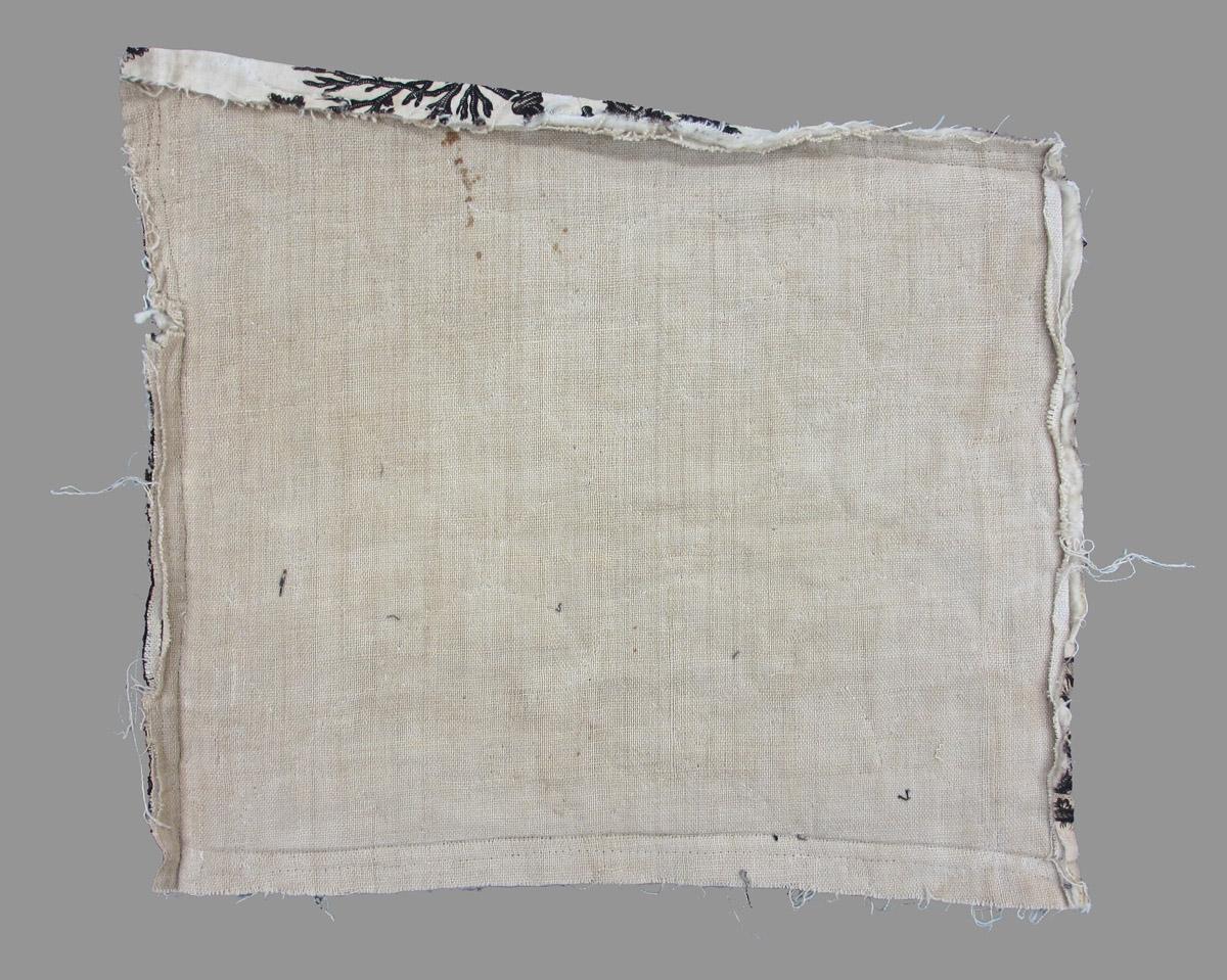 1969.8111.012 textile, printed reverse