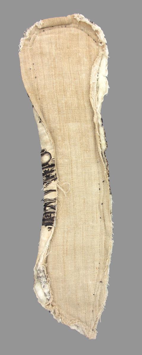 1969.8111.016 textile, printed reverse