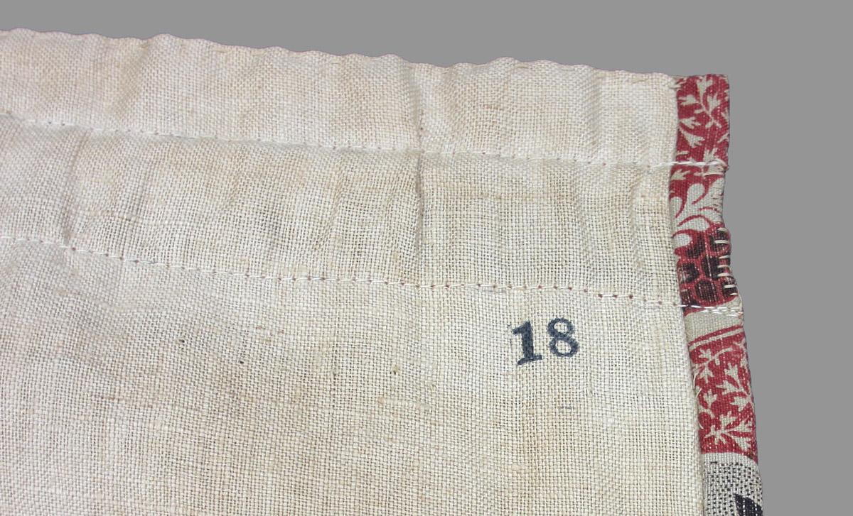 1969.1672 B textile, printed reverse detail 2