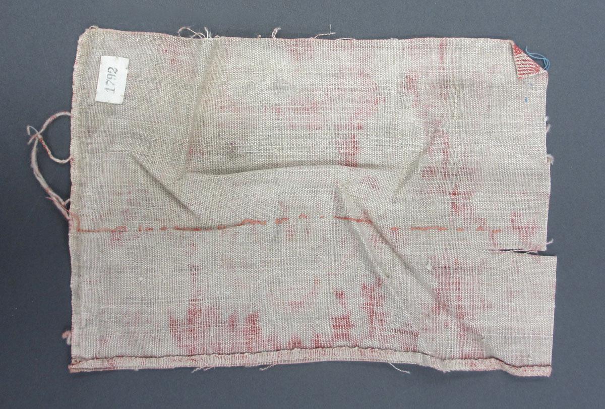 1969.8199.002 Textile, printed reverse