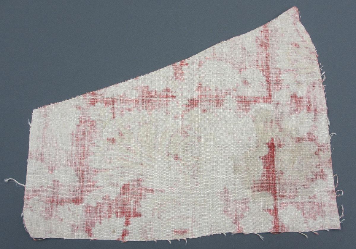1969.8199.006 Textile, printed reverse