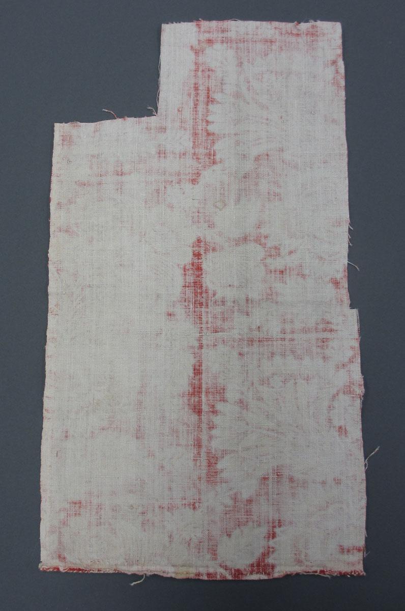 1969.8199.007 Textile, printed reverse