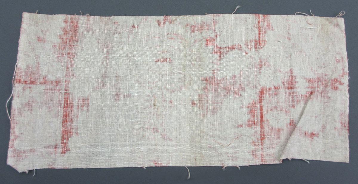 1969.8199.008 Textile, printed reverse