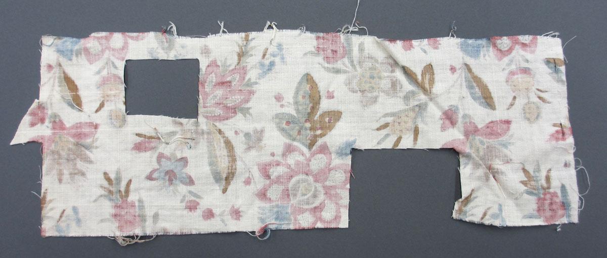 1969.8217.007 Textile, printed reverse