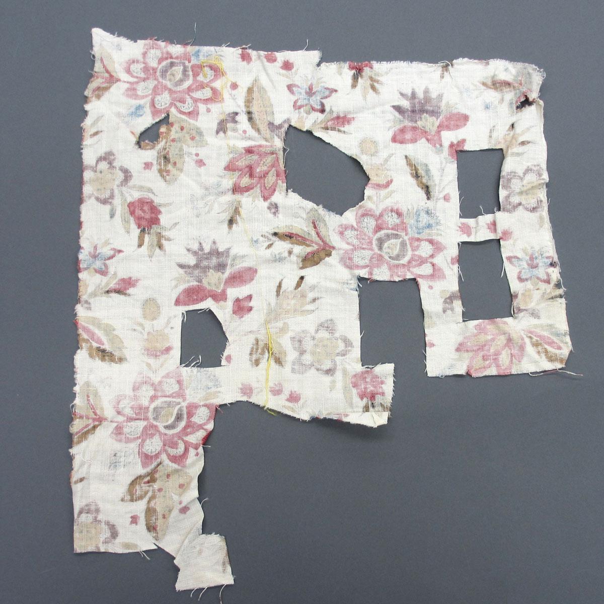 1969.8217.008 Textile, printed reverse