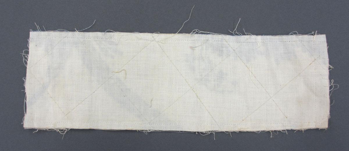 1969.8241.010 Textile, printed reverse