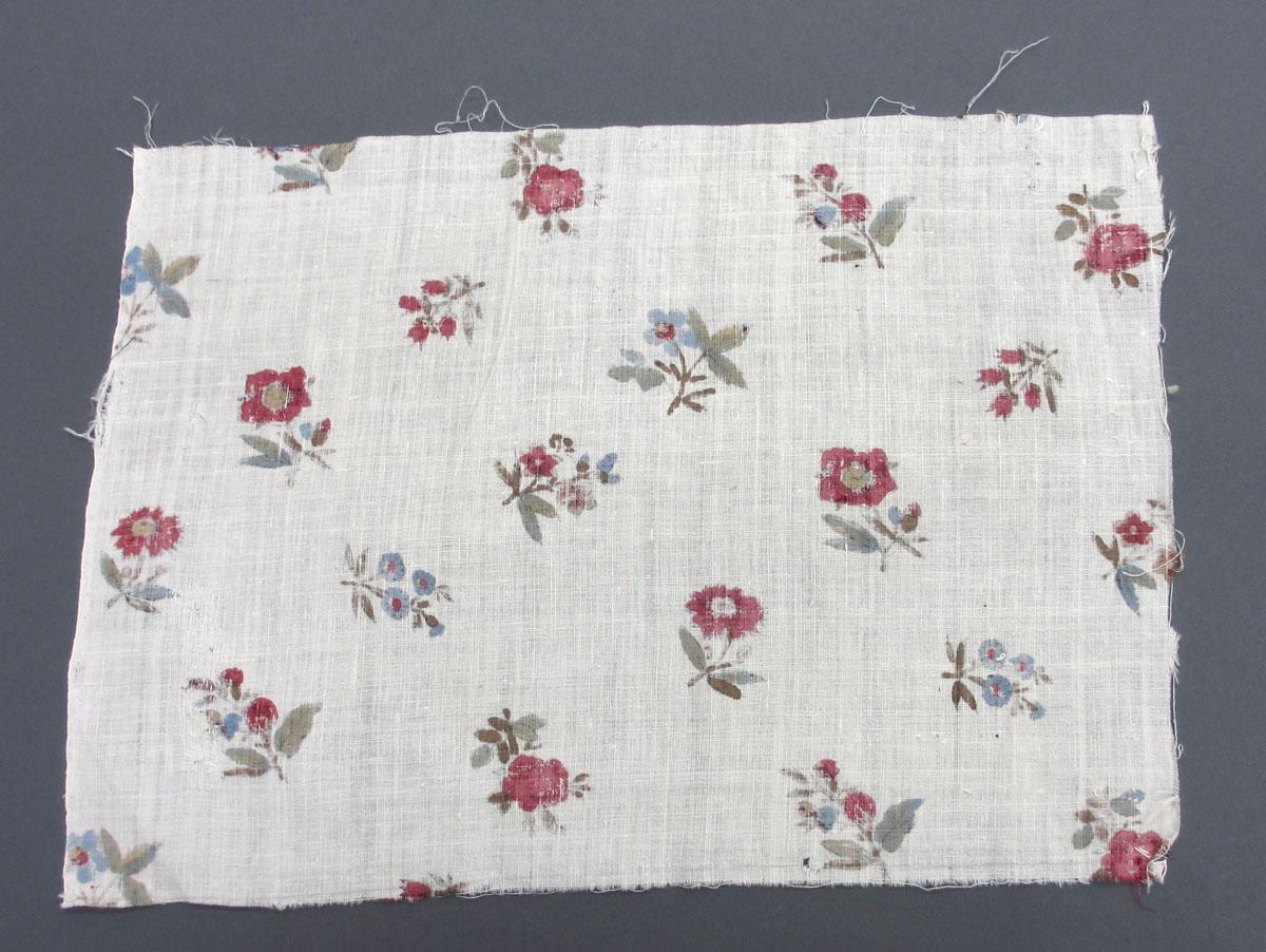 1969.8223.009 Textile, printed reverse