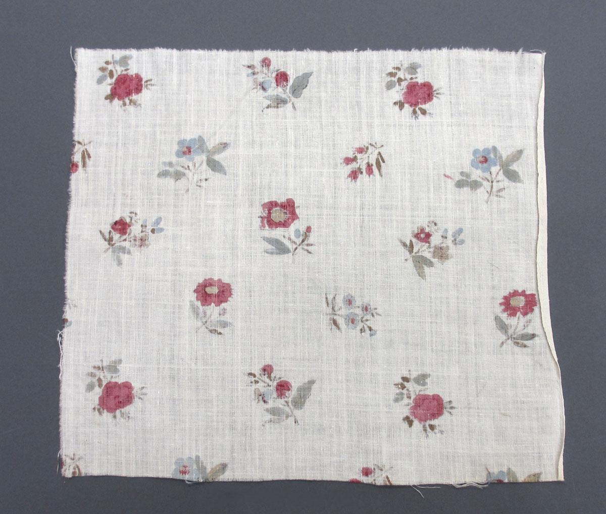 1969.8223.010 Textile, printed reverse