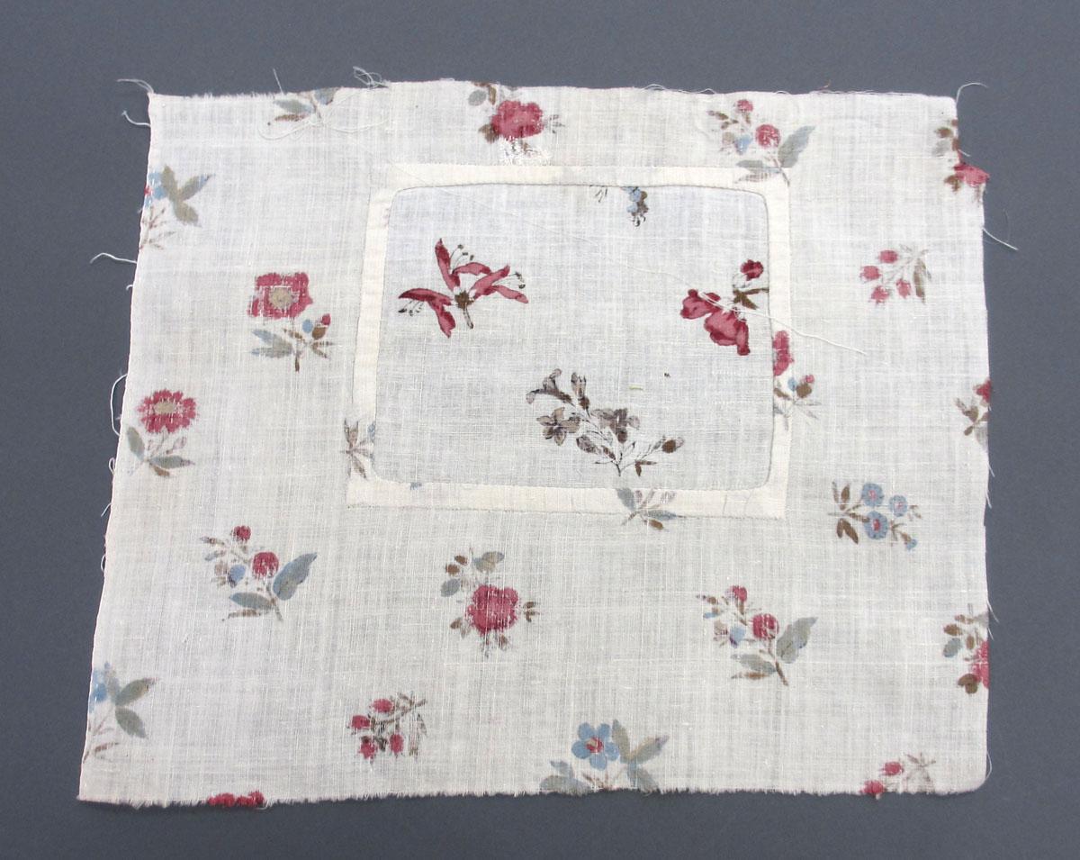 1969.8223.011 Textile, printed reverse