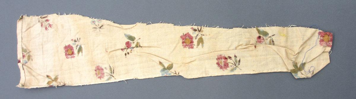 1969.8223.012 Textile, printed reverse
