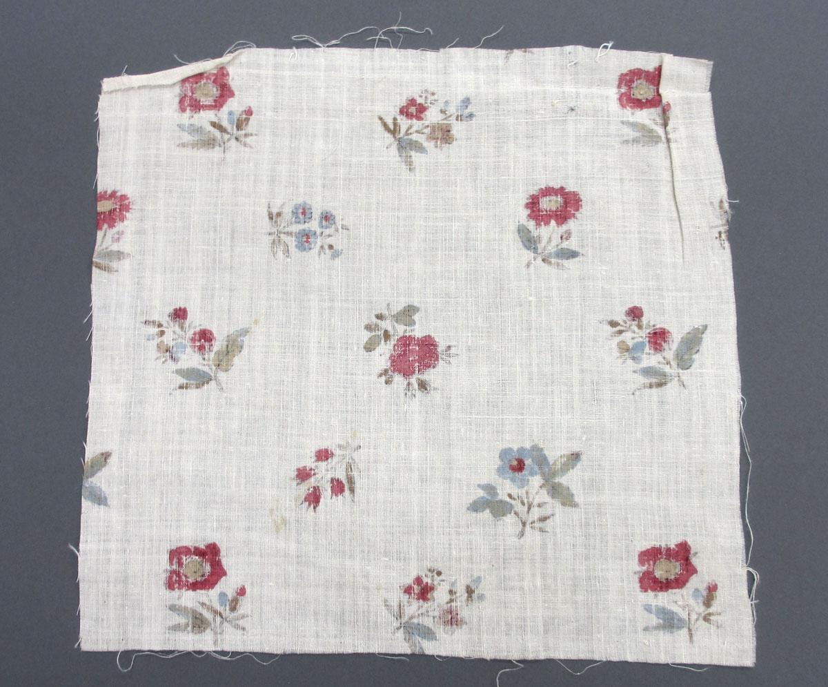 1969.8223.014 Textile, printed reverse