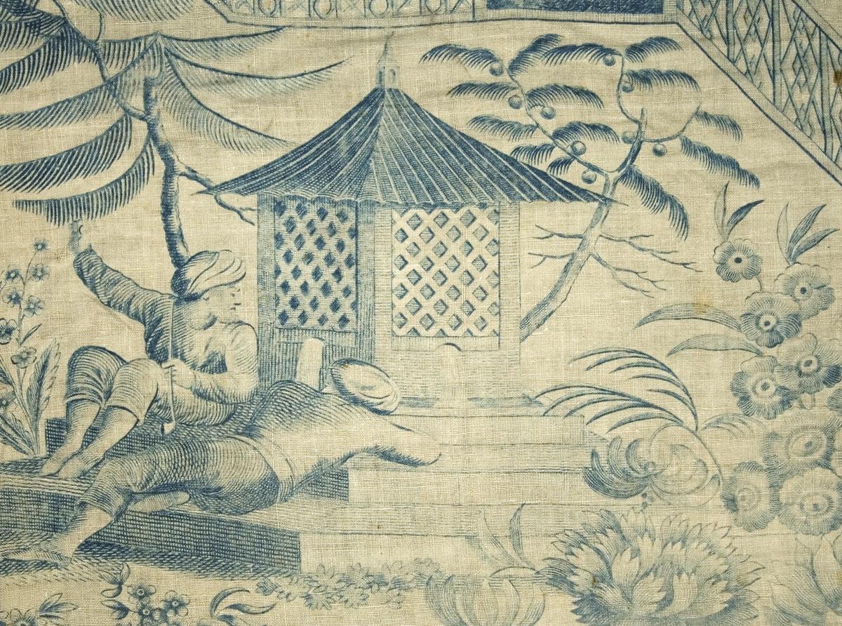 1969.8353.001 Textile, Printed, Ex-bed Hanging, Pattern Detail 4