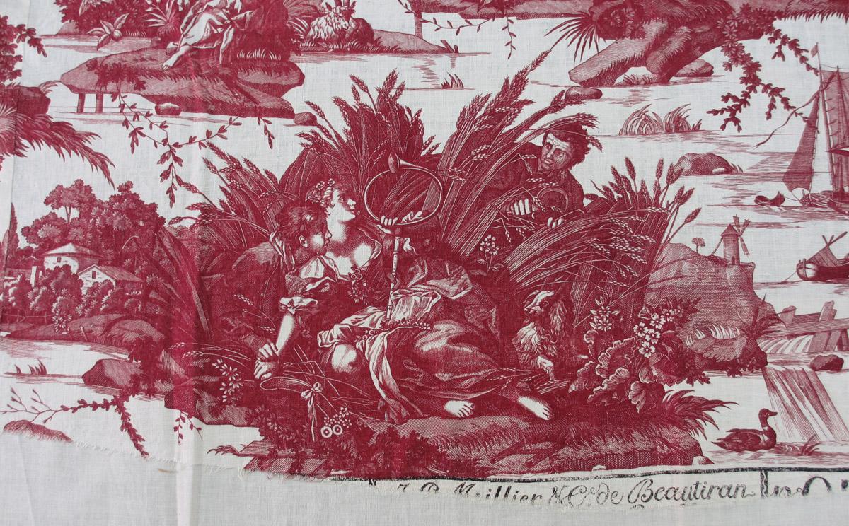 1959.0011.002 textile, printed detail 1