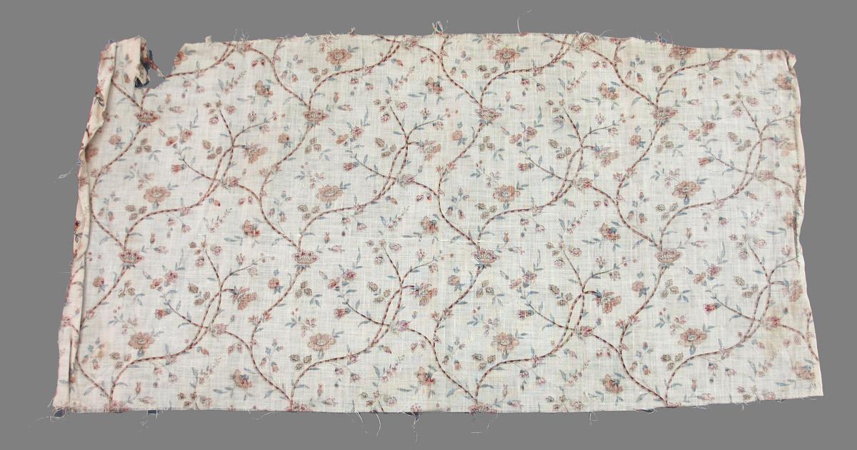 1969.8367.004 Textile, printed reverse