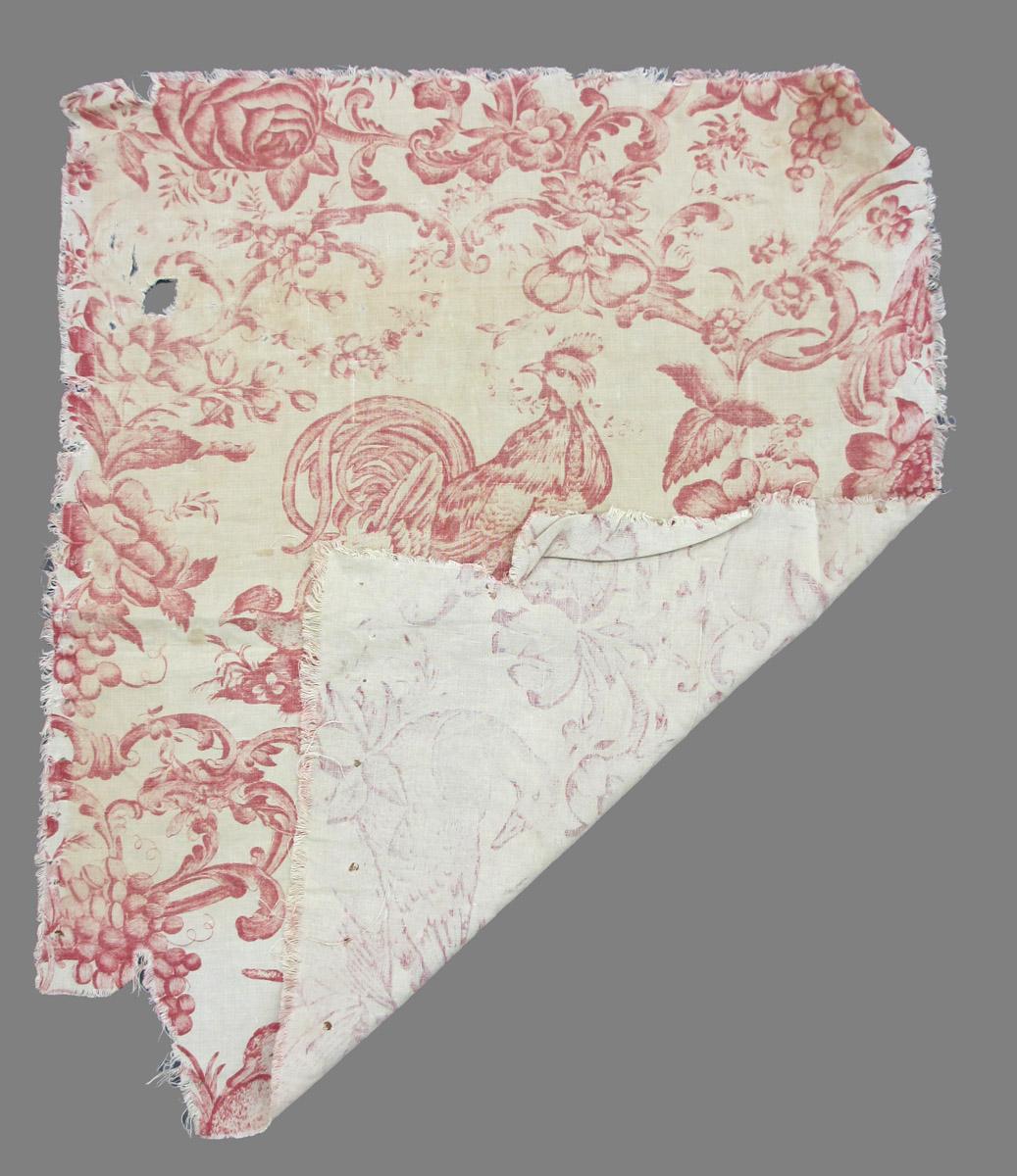 1969.8396.001 Textile, printed folded corner