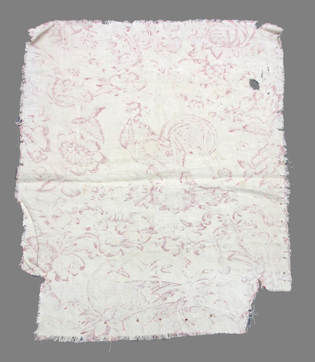 1969.8396.001 Textile, printed reverse