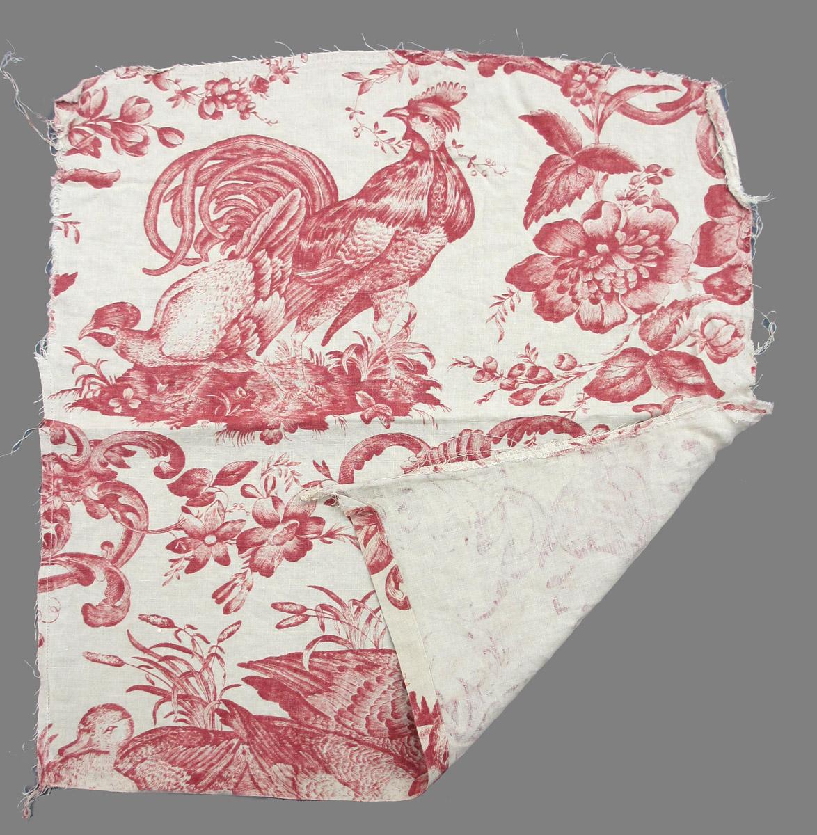 1969.8396.002 Textile, printed folded corner
