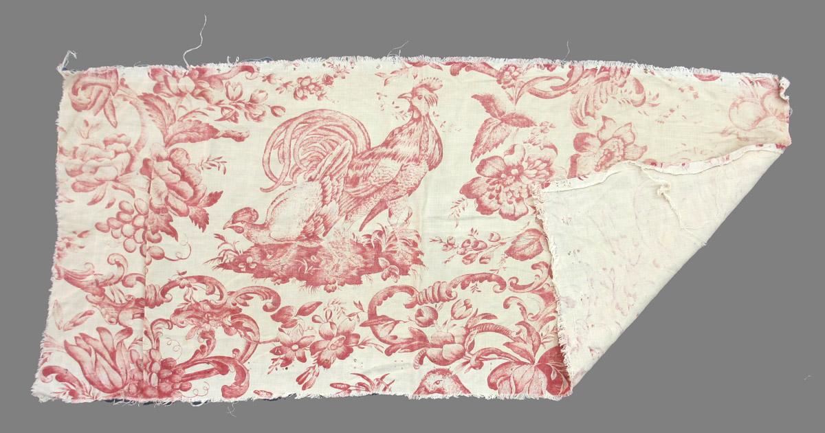1969.8396.005 Textile, printed folded corner