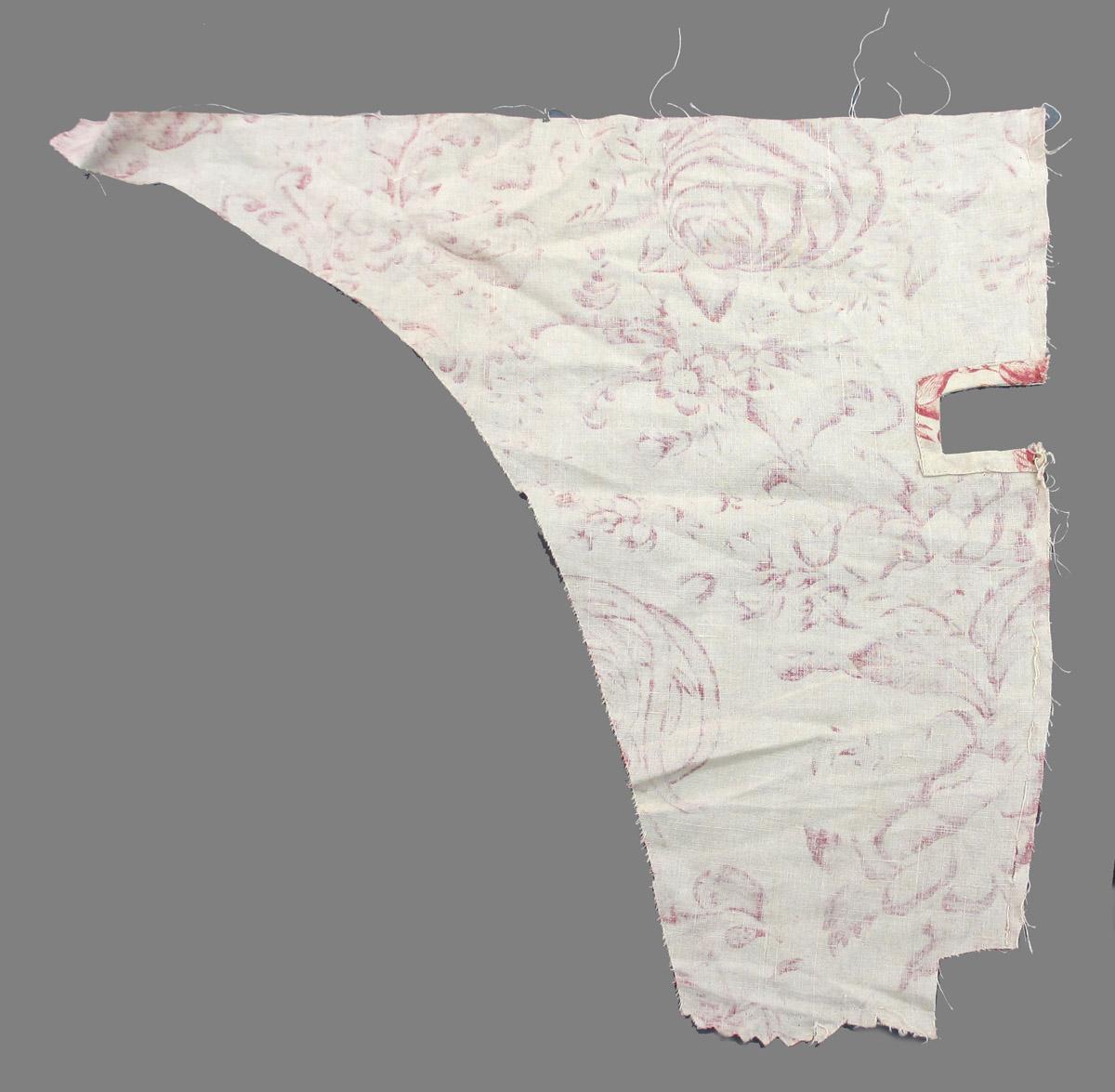 1969.8396.006 Textile, printed reverse