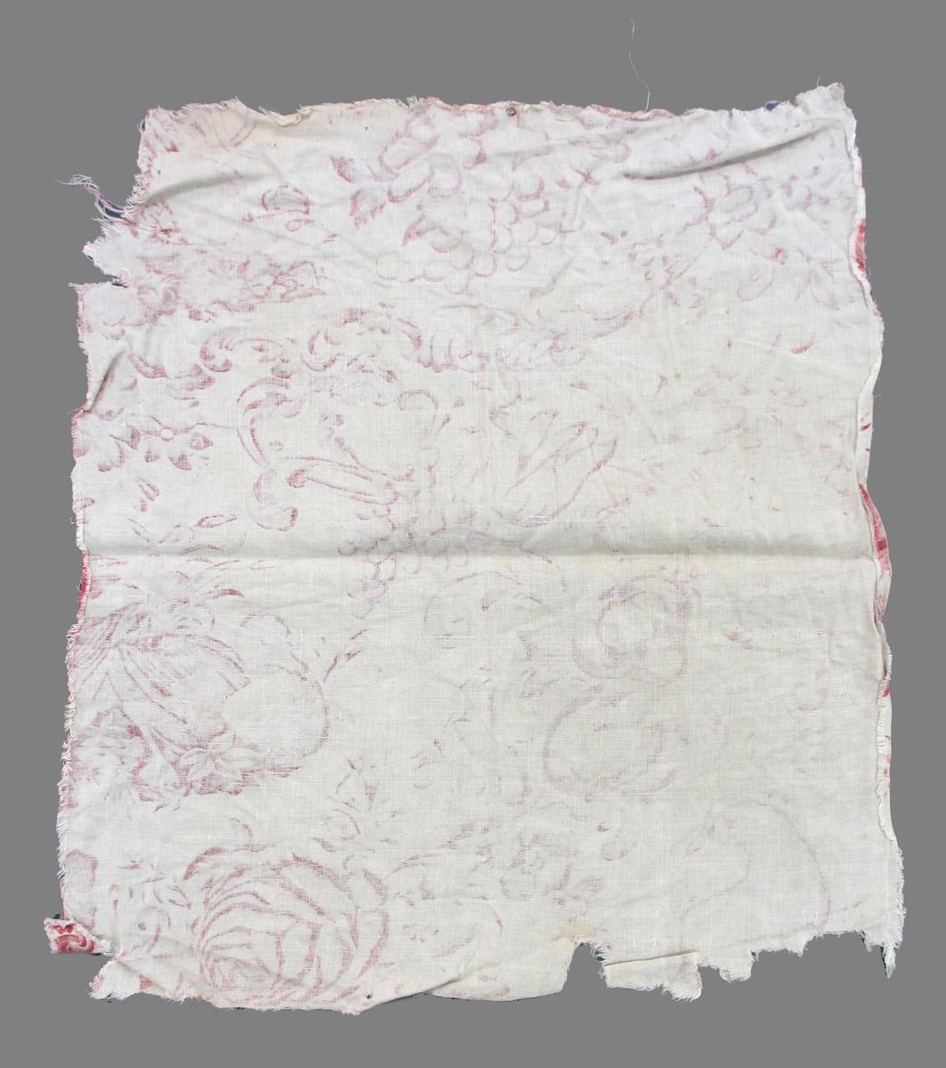 1969.8396.007 Textile, printed reverse