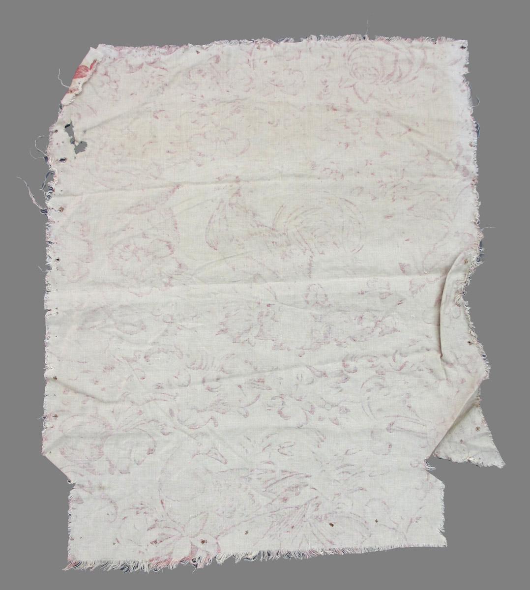1969.8396.008 Textile, printed reverse