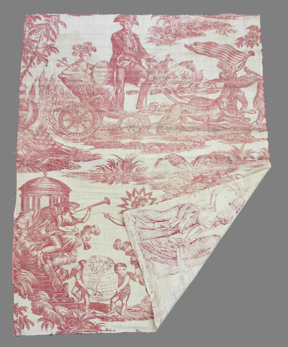 1969.8393.007 Textile, printed folded corner