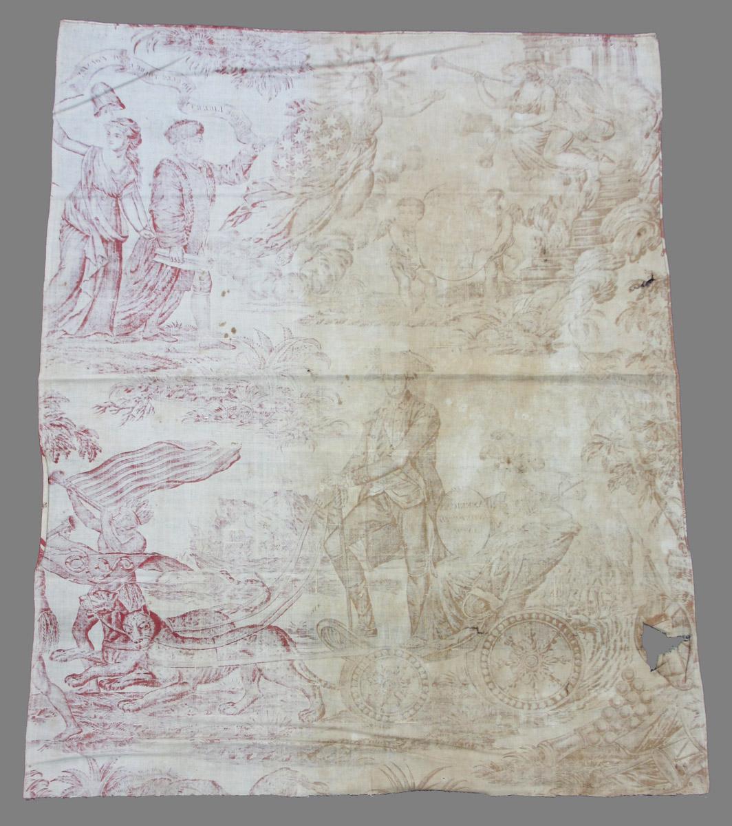 1969.8393.010 Textile, printed reverse