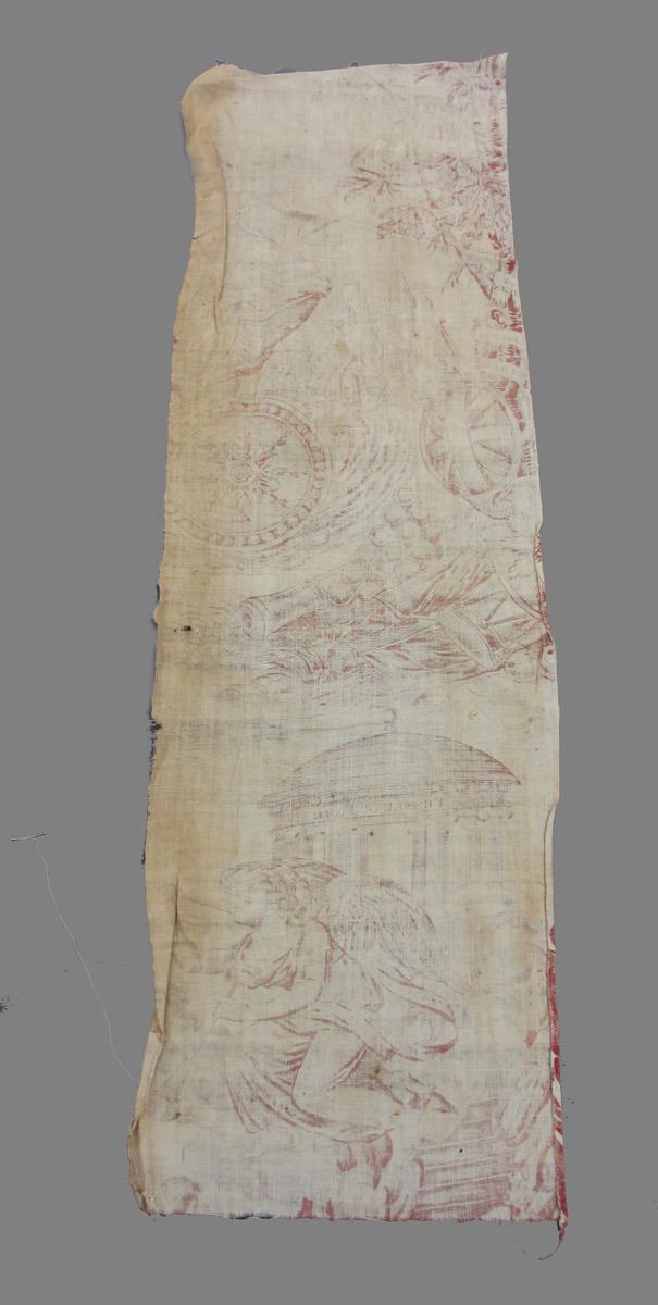 1969.8394.001 Textile, printed reverse